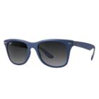 Ray-ban Wayfarer Liteforce Blue Sunglasses, Gray Lenses - Rb4195