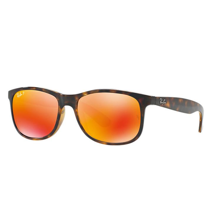 Ray-ban Men's Andy Tortoise Sunglasses, Polarized Orange Lenses - Rb4202