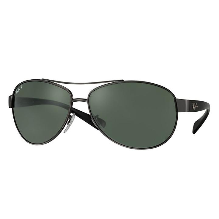 Ray-ban Black Sunglasses, Polarized Green Lenses - Rb3386