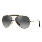Ray-ban Men's Outdoorsman Havana Collection Gold Sunglasses, Gray Lenses - Rb3029