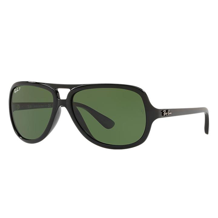 Ray-ban Black Sunglasses, Polarized Green Lenses - Rb4162