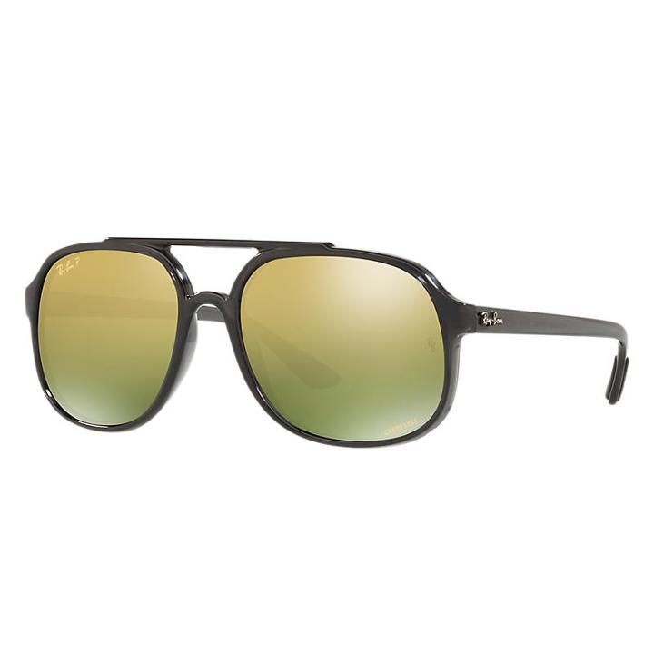 Ray-ban Grey Sunglasses, Polarized Green Lenses - Rb4312ch