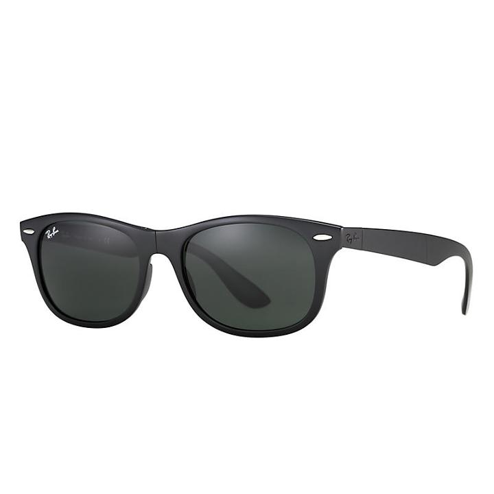 Ray-ban New Wayfarer Folding Liteforce Black Sunglasses, Green Lenses - Rb4223