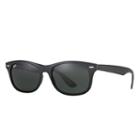 Ray-ban New Wayfarer Folding Liteforce Black Sunglasses, Green Lenses - Rb4223