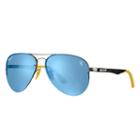Ray-ban Scuderia Ferrari Br Gp17 Ltd Black Sunglasses, Polarized Blue Lenses - Rb3460m