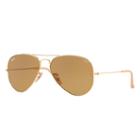 Ray-ban Aviator Evolve Gold Sunglasses, Brown Lenses - Rb3025