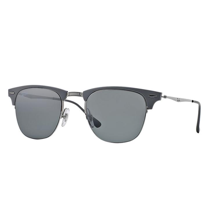 Ray-ban Clubmaster Light Ray Grey Sunglasses, Gray Lenses - Rb8056