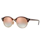Ray-ban Clubround @collection Tortoise Sunglasses, Pink Lenses - Rb4246