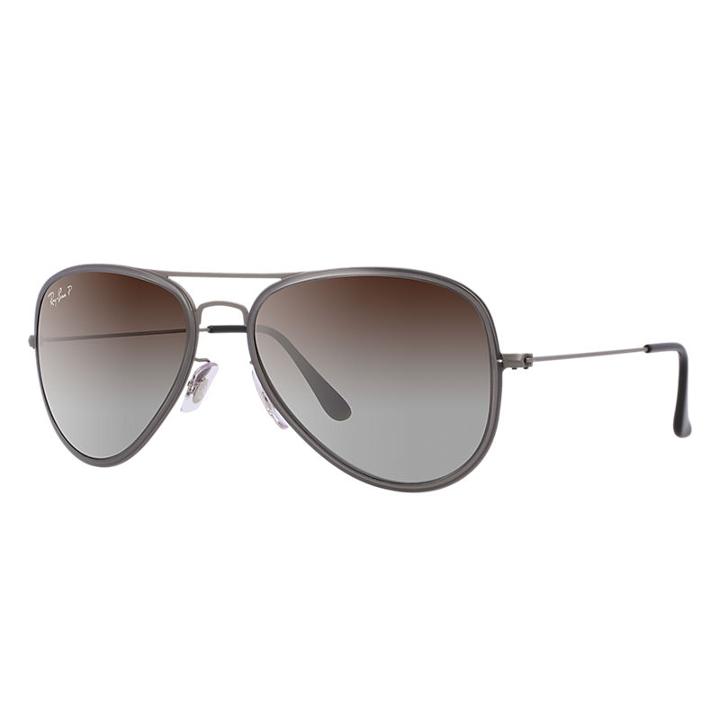 Ray-ban Aviator Flat Metal Gunmetal, Polarized Lenses - Rb3513m