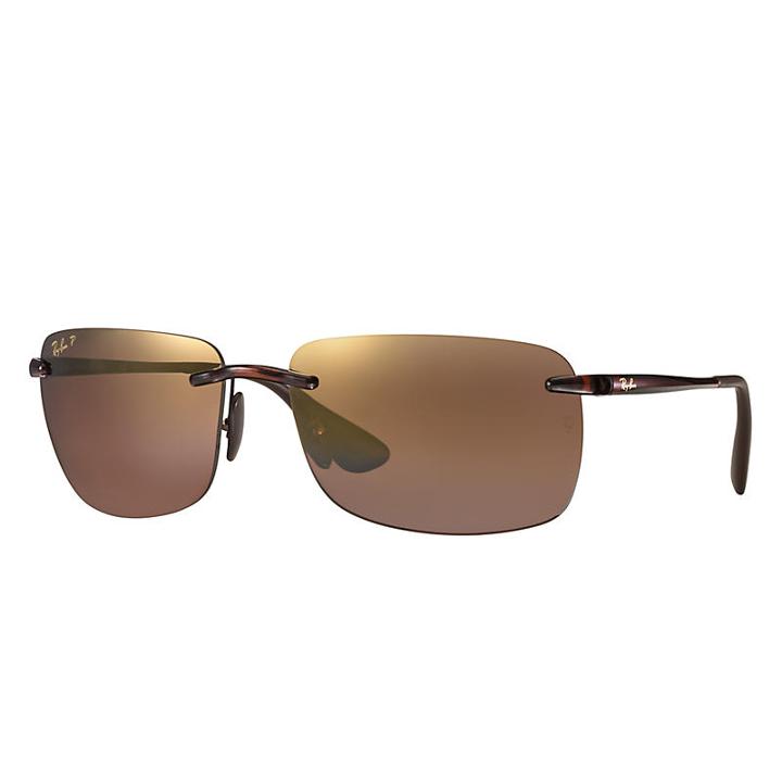 Ray-ban Men's Chromance Brown Sunglasses, Polarized Violet Lenses - Rb4255