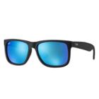 Ray-ban Men's Justin Color Mix Black Sunglasses, Blue Lenses - Rb4165