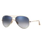 Ray-ban Men's Aviator Gold Sunglasses, Polarized Blue Lenses - Rb3025