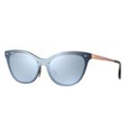 Ray-ban Blaze Cat Eye Copper Sunglasses, Blue Lenses - Rb3580n