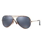 Ray-ban Aviator Full Color Gold Sunglasses, Blue Lenses - Rb3025jm