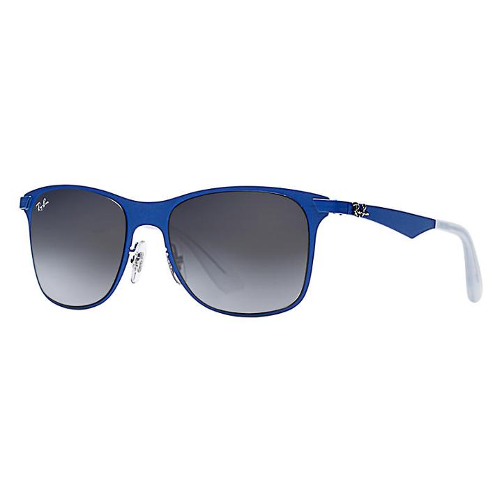 Ray-ban Wayfarer Flat Metal Blue Sunglasses, Gray Lenses - Rb3521