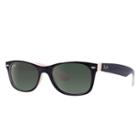 Ray-ban Men's New Wayfarer Color Mix Black Sunglasses, Green Lenses - Rb2132