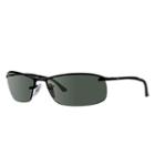 Ray-ban Black Sunglasses, Green Lenses - Rb3183