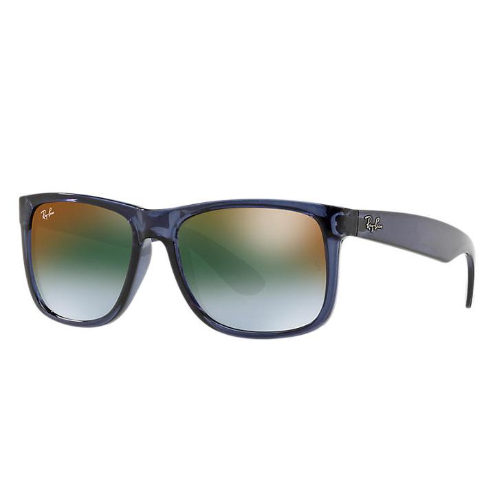 Ray-ban Men's Justin Blue Sunglasses, Green Flash Lenses - Rb4165