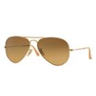 Ray-ban Aviator  Gold Sunglasses, Polarized Brown Lenses - Rb3025