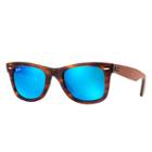 Ray-ban Original Wayfarer Bicolor Brown Sunglasses, Blue Lenses - Rb2140
