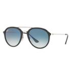 Ray-ban Silver Sunglasses, Blue Lenses - Rb4253