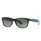 Ray-ban New Wayfarer Bicolor Blue  Sunglasses, Gray Lenses - Rb2132