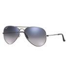 Ray-ban Aviator  Gunmetal Sunglasses, Polarized Blue Lenses - Rb3025