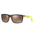 Ray-ban Scuderia Ferrari Collection Gunmetal Sunglasses, Brown Lenses - Rb4228m