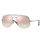 Ray-ban General Silver Sunglasses, Pink Lenses - Rb3561