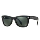 Ray-ban Wayfarer Folding Classic Black Sunglasses, Green Lenses - Rb4105