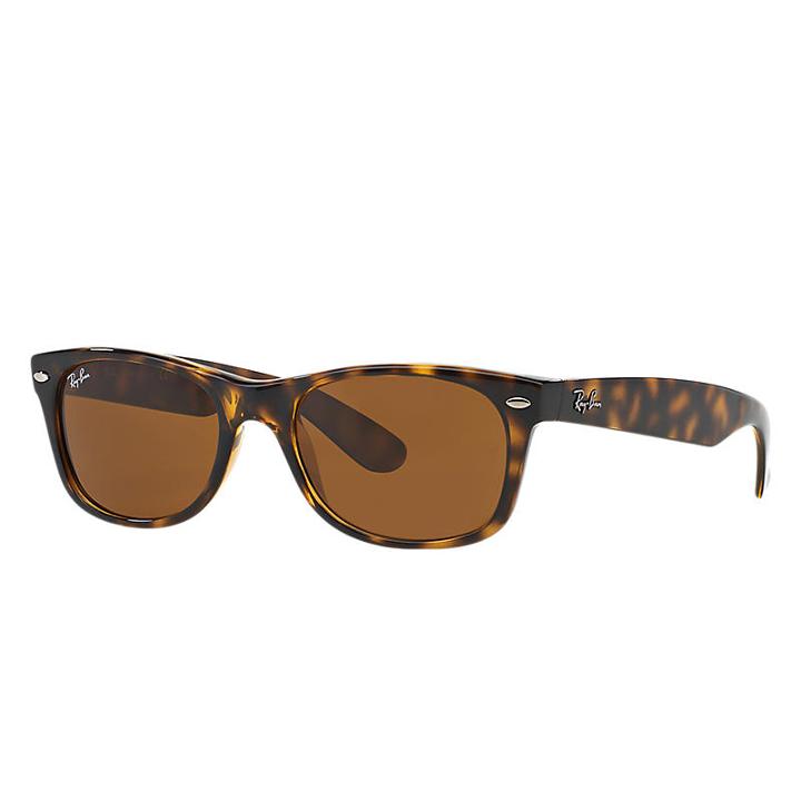 Ray-ban Men's New Wayfarer Tortoise Sunglasses, Brown Lenses - Rb2132