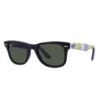 Ray-ban Men's Original Wayfarer Urban Camouflage Multicolor Sunglasses, Green Lenses - Rb2140