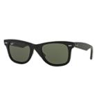 Ray-ban Original Wayfarer Distressed Black Sunglasses, Green Lenses - Rb2140