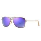 Ray-ban Caravan Copper Sunglasses, Violet Lenses - Rb3136