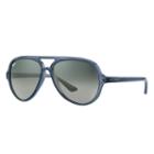 Ray-ban Cats 5000 Classic Blue Sunglasses, Gray Lenses - Rb4125