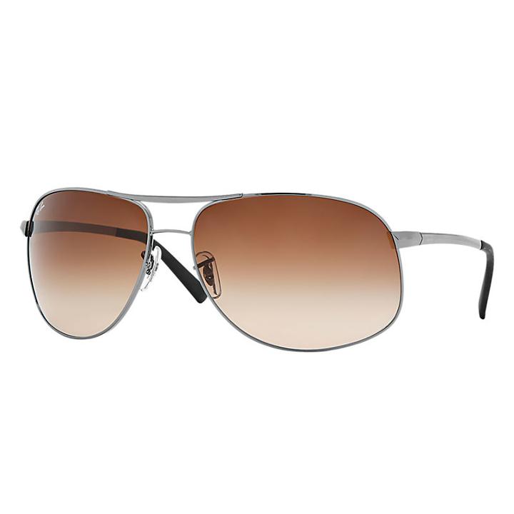 Ray-ban Men's Gunmetal Sunglasses, Brown Lenses - Rb3387