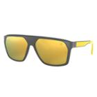 Ray-ban Scuderia Ferrari Collection Gunmetal Sunglasses, Polarized Yellow Lenses - Rb4309m