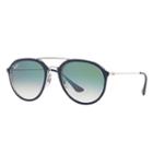 Ray-ban Silver Sunglasses, Green Lenses - Rb4253