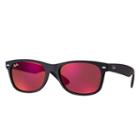 Ray-ban New Wayfarer Black Sunglasses, Red Flash Lenses - Rb2132