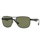 Ray-ban Black Sunglasses, Polarized Green Lenses - Rb3533