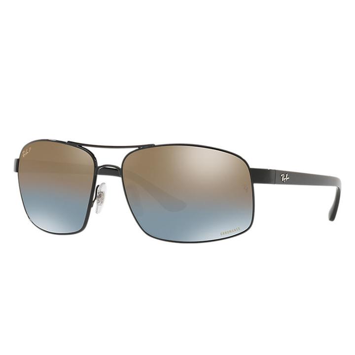 Ray-ban Black Sunglasses, Polarized Blue Lenses - Rb3604ch