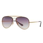 Ray-ban Blaze Aviator Gold Sunglasses, Violet Lenses - Rb3584n
