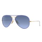 Ray-ban Men's Men's Aviator Full Color Gold  Sunglasses, Blue Lenses - Rb3025jm