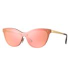 Ray-ban Blaze Cats Gold Sunglasses, Pink Lenses - Rb3580n