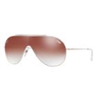 Ray-ban Wings Silver Sunglasses, Red Lenses - Rb3597