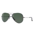 Ray-ban Aviator Classic Gunmetal Sunglasses, Polarized Green Lenses - Rb3025