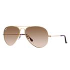 Ray-ban Men's Aviator Gold Sunglasses, Brown Lenses - Rb3025
