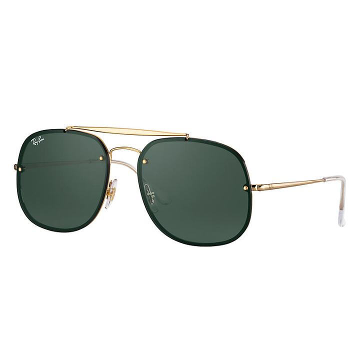Ray-ban Men's Blaze General Gold Sunglasses, Green Lenses - Rb3583n
