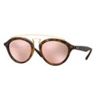 Ray-ban Women's Gatsby Ii Tortoise Sunglasses, Pink Lenses - Rb4257