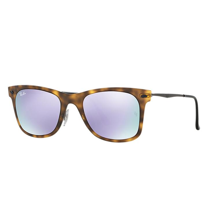 Ray-ban Wayfarer Light Ray Gunmetal Sunglasses, Violet Lenses - Rb4210